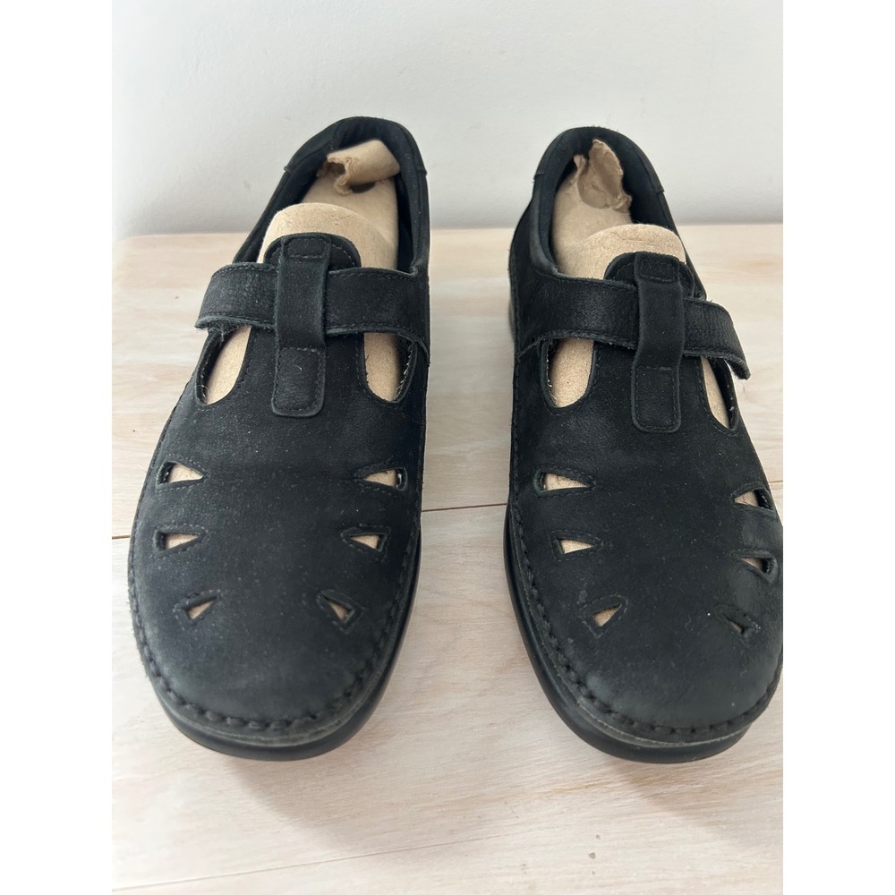 SAS Tripad Comfort Black Nubuck Leather Mary Jane Walking Shoes Womens 8